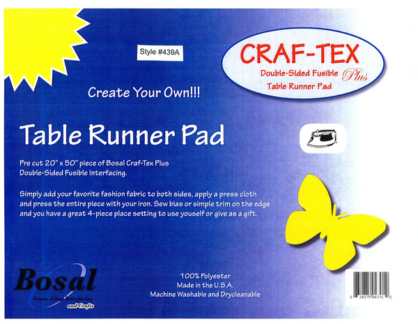 Bosal 439AROLL Table Runner Pad Craf-Tex Double Sided Fusible 20in x 50in
