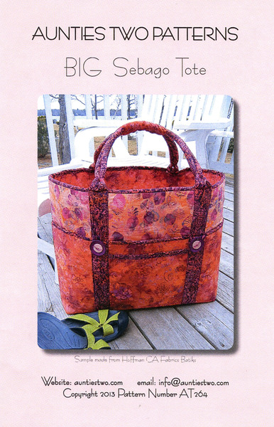 Aunties Two AT264 Big Sebago Tote Pattern