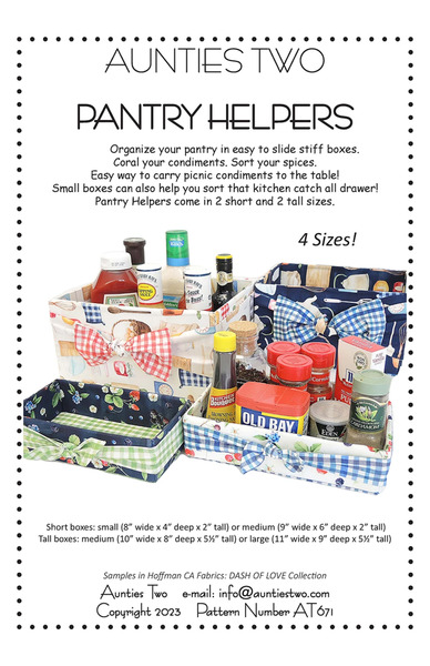 Aunties Two AT671 Pantry Helpers Pattern