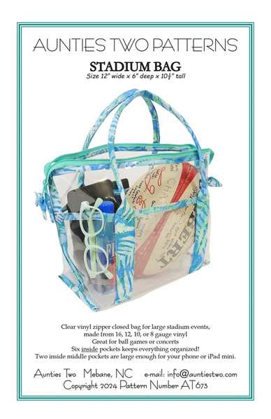 Aunties Two AT673 Stadium Bag Pattern