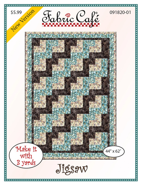 Fabric Cafe FC091820-01 Jigsaw Quilt Pattern Lap Quilts
