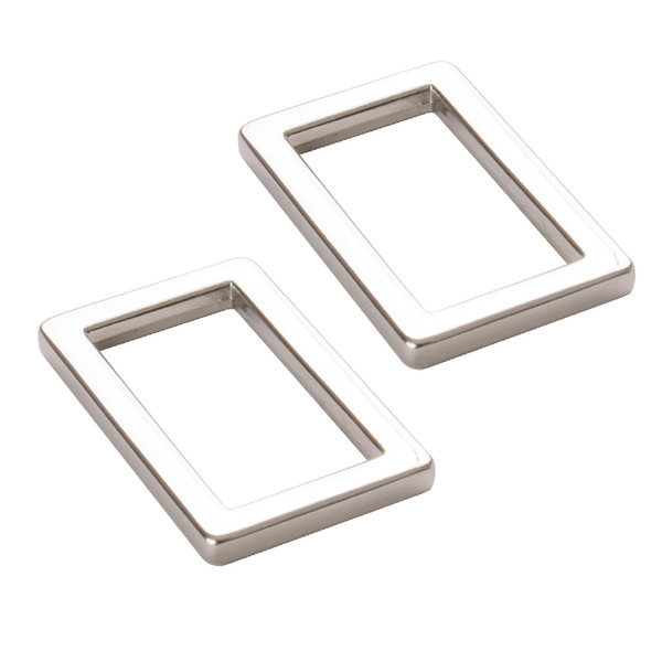 ByAnnie HAR1RRNTWO Rectangle Ring Flat 1in Nickel Set of Two