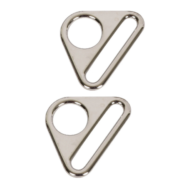 ByAnnie HAR1TRNTWO Triangle Ring Flat 1in Nickel Set of Two