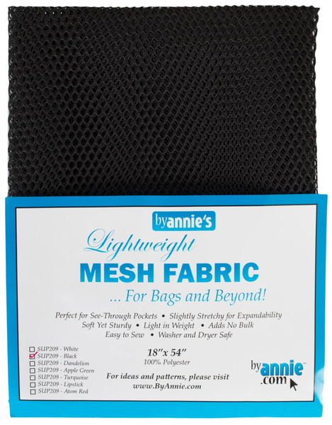 ByAnnie SUP209-BLK Mesh Lite Weight Black 18in x 54in