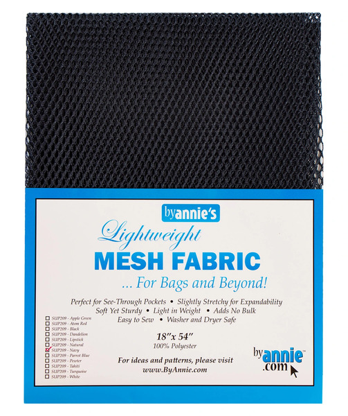 ByAnnie SUP209-NVY Lightweight Mesh Fabric Navy 18x54in