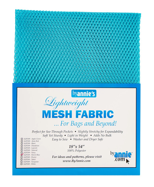 ByAnnie SUP209-PBLU Lightweight Mesh Fabric Parrot Blue 18x54in