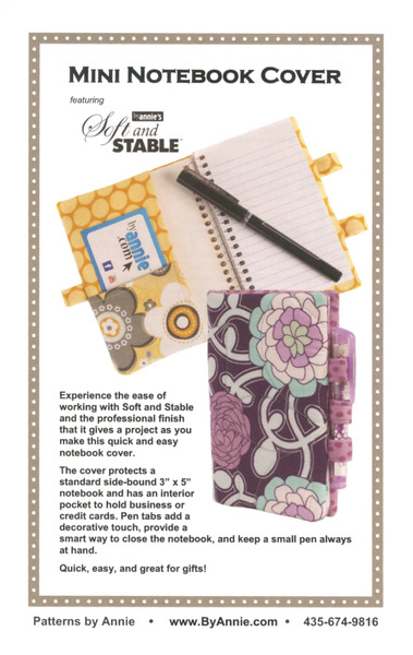 ByAnnie PBA238 Mini Notebook Cover Pattern
