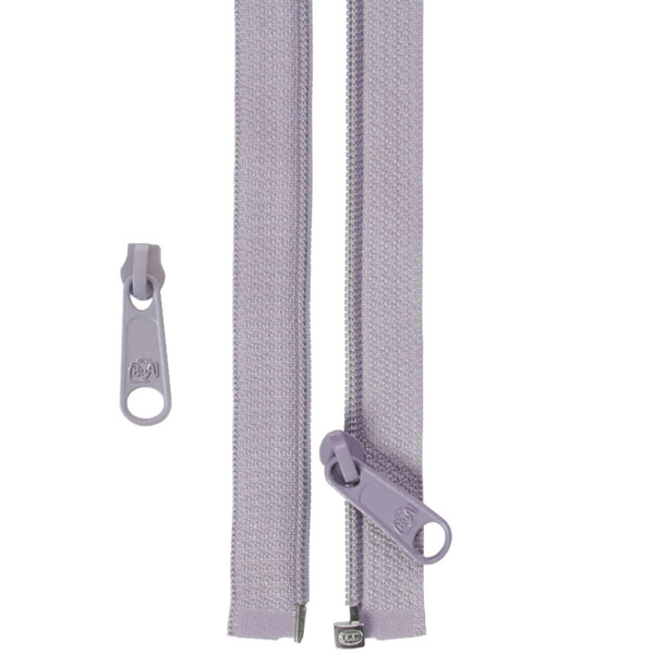 ByAnnie ZIP50-110 50in Separating Zipper and Extra Slide Pewter