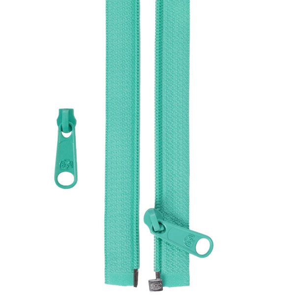ByAnnie ZIP50-212 50in Separating Zipper and Extra Slide Turquoise