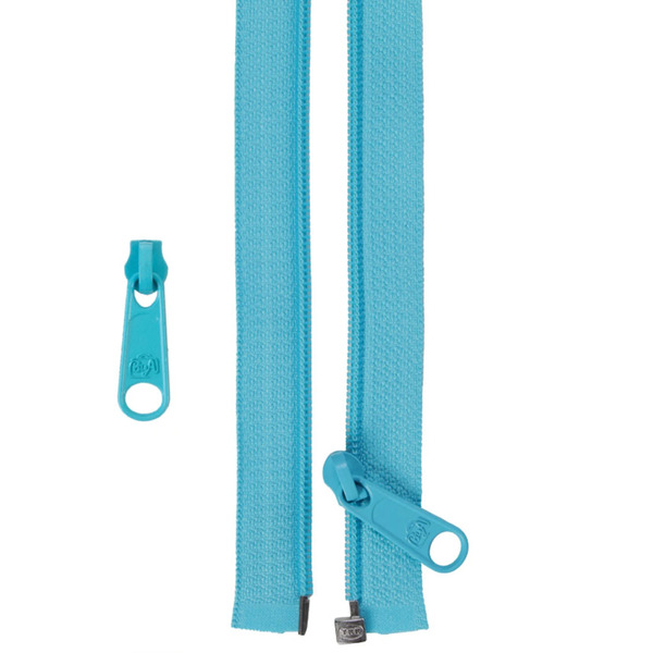 ByAnnie ZIP50-214 50in Separating Zipper and Extra Slide Parrot Blue
