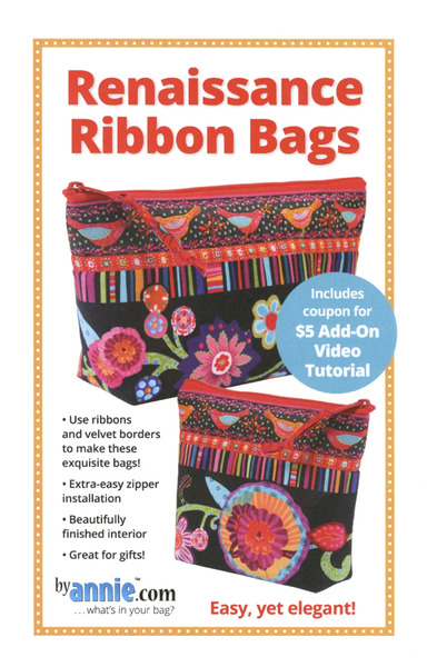 ByAnnie PBA266 Renaissance Ribbons Bags Pattern