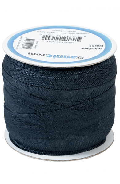 ByAnnie SUP211-50-NV Fold-over Elastic 3/4in x 50yd Navy