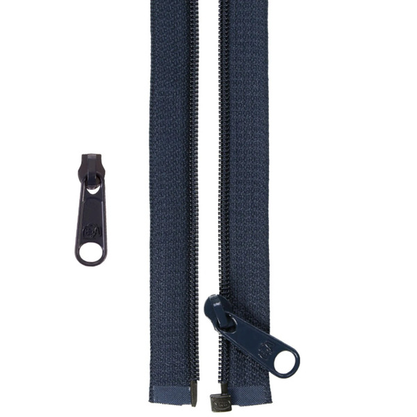 ByAnnie ZIP50-235 50in Separating Zipper + Extra slide- Navy
