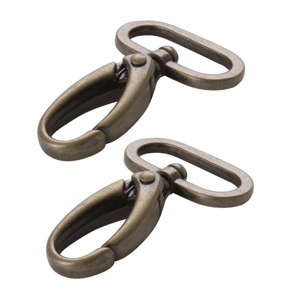 ByAnnie HAR15SWABTWO Swivel Hook 1-1/2in Antique Brass Set of Two
