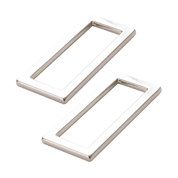 ByAnnie HAR15RRNTWO Rect-Ring Flat 1.5in Nickel 2pc