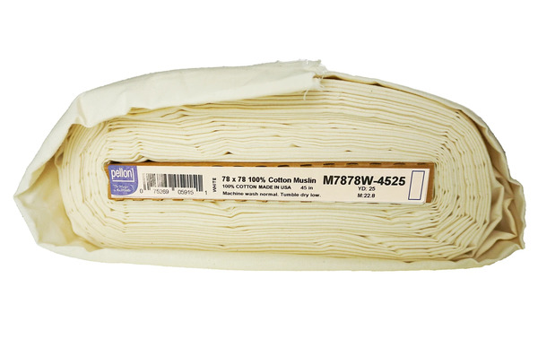 Pellon M7878W-4525 78 x 78 TC White Cotton Muslin 45in