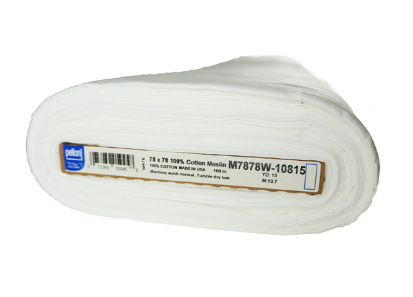 Pellon M7878W-10815 78 x 78 TC White Cotton Muslin 108in