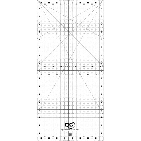 Quilter's Select Crystal Non-Slip Ruler 8-1/2in x 18-1/2in