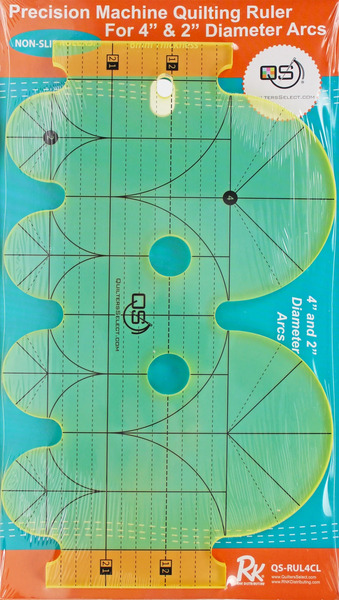 Quilter's Select Machine Quilting Ruler 4in x & 2in