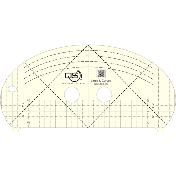 Quilter's Select Precision Machine Quilting Ruler: Lines & Curves