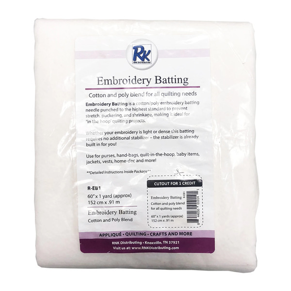 Quilter's Select Embroidery Batting 60in x 1yd