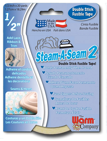 122725: SteaASeam2, 5510WNN 1/2in x 20yds (Case of 12) Double stick Heat fusible for temporary hold, Applique pieces stay in place and are still repositional