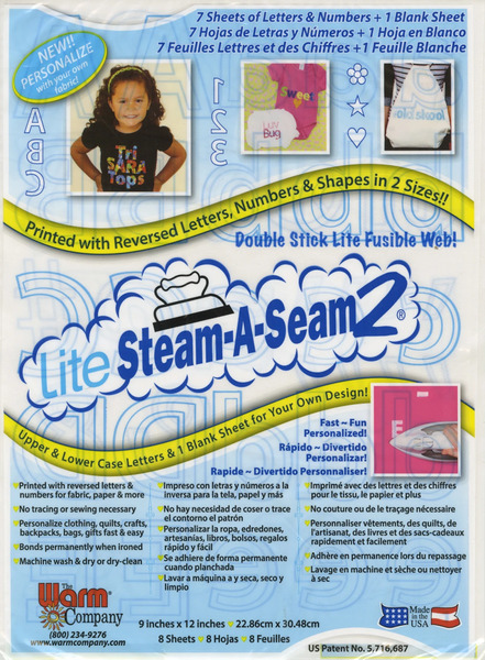 Steam A Seam 2 5414WN - 9in X 12in 8ct Letters, Numbers and Shapes (Case of 12)
