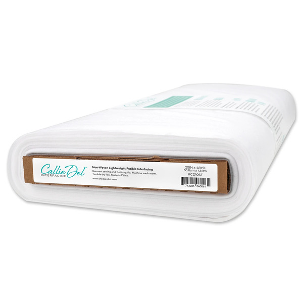 Callie Del CD106F Non-Woven Lightweight Fusible Interfacing 20in x 48yds