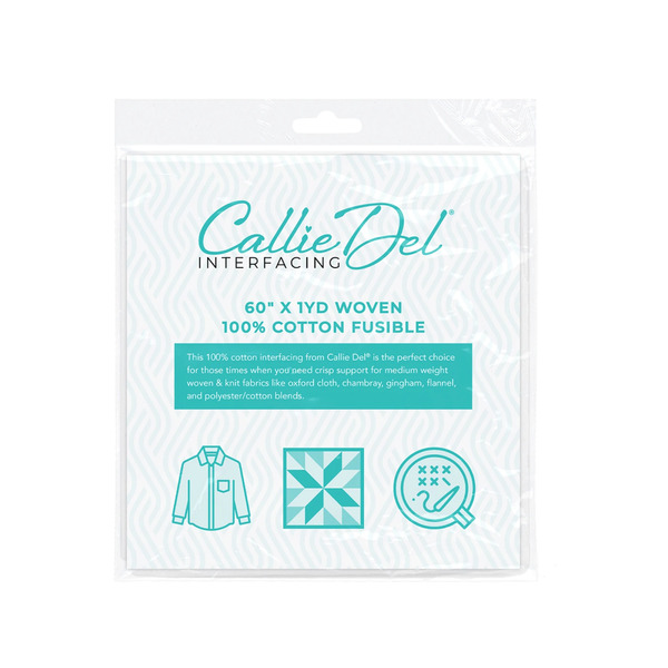 Callie Del CD101FPKG60 Woven 100% Cotton Fusible Packaged Interfacing 60in x 1yd