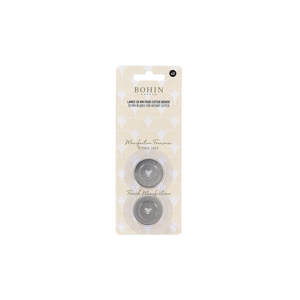 Bohin 75306 Rotary Spare Blades 28mm 2pk