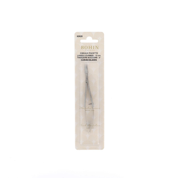 Bohin 62620 Scissors Tweezers 5in Curved Blades