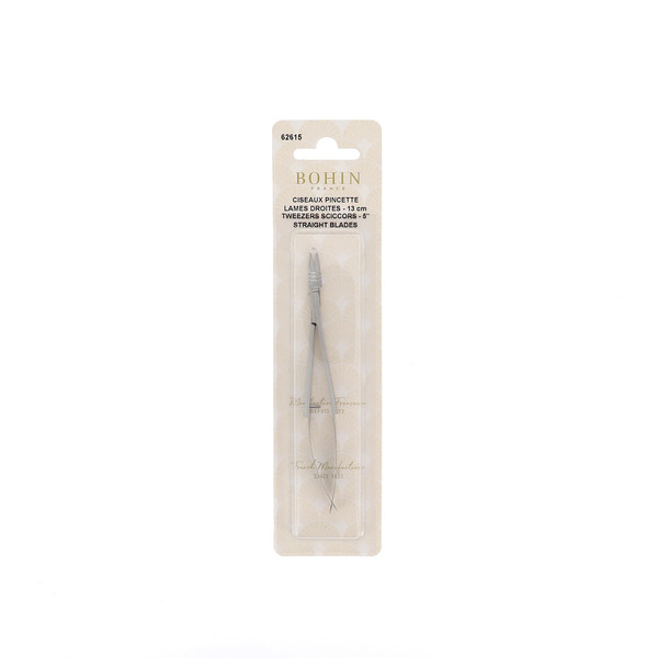 Bohin 62615N Scissors Tweezers 5in Straight Blades