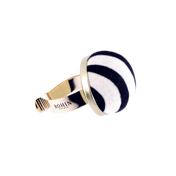 Bohin 98816 Pincushion With Gilt Bracelet Breton Stripe