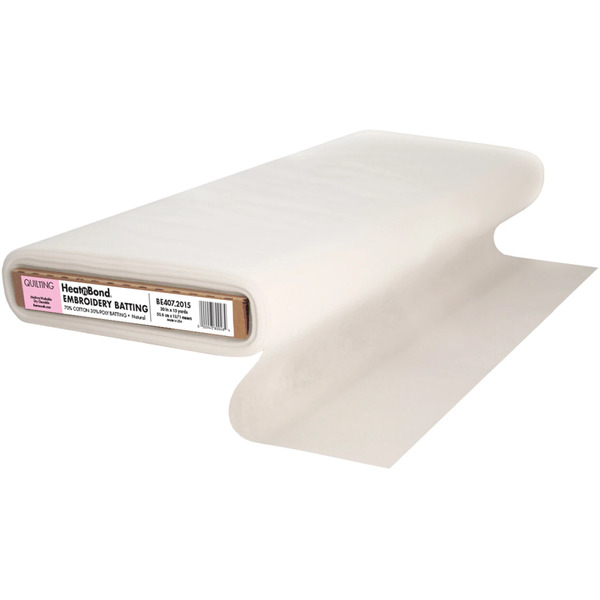 Therm O Web BE407-2015 Bliss Batting Embroidery 70/30 Cotton/Poly 20in x 15yds