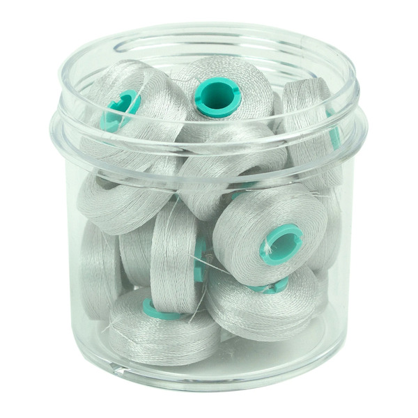 Fil-Tec Inc Magna-Glide Delights Style L 72yd Pre-wound Bobbins Cool Gray 20 Per Jar MGDL-10CG3-F