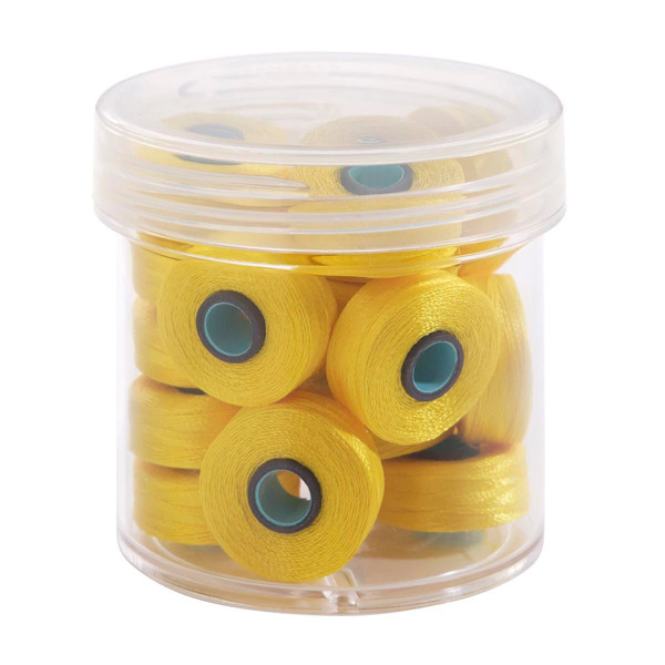 Fil-Tec Inc Magna-Glide Delights Style L 72yd Pre-wound Bobbins Bright Yellow 20 Per Jar MGDL-80108-F