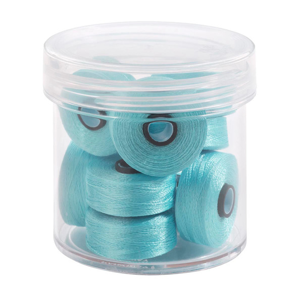 Fil-Tec Inc Magna-Glide Delights Style M 132yd Pre-wound Bobbins Light Turquoise 10 Jar MGDM-32975-F