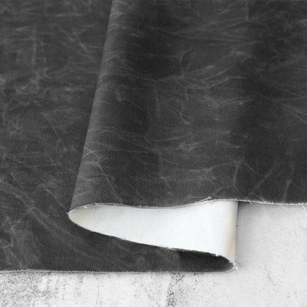 Sallie Tomato DWST-BLK-1YD Faux Waxed Duck Canvas Black 1 Yard Cut