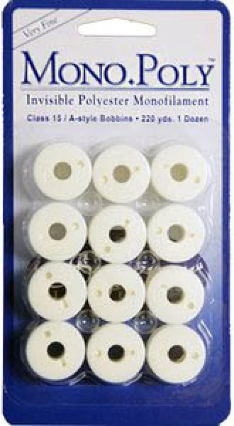 Superior Threads 119-CL15-CL MonoPoly Clear Prewound Bobbins