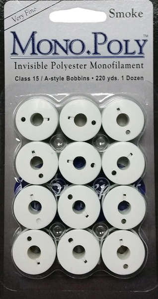 Superior Threads 119-CL15-SM MonoPoly Smoke Prewound Bobbins