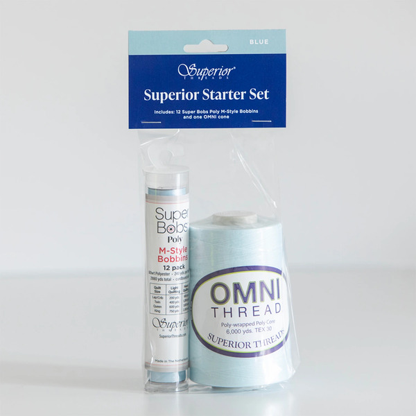 Superior Threads 134-SET-BLU Omni and M-Style Super Bob Starter Set Blue
