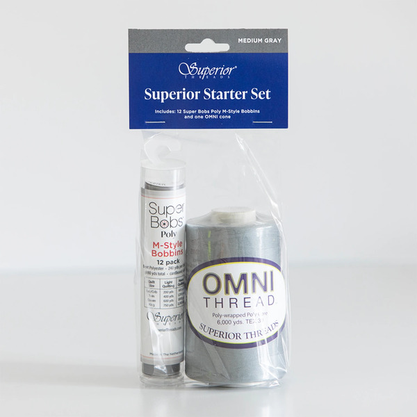 Superior Threads 134-SET-MGRY Omni and M-Style Super Bob Starter Set Medium Gray