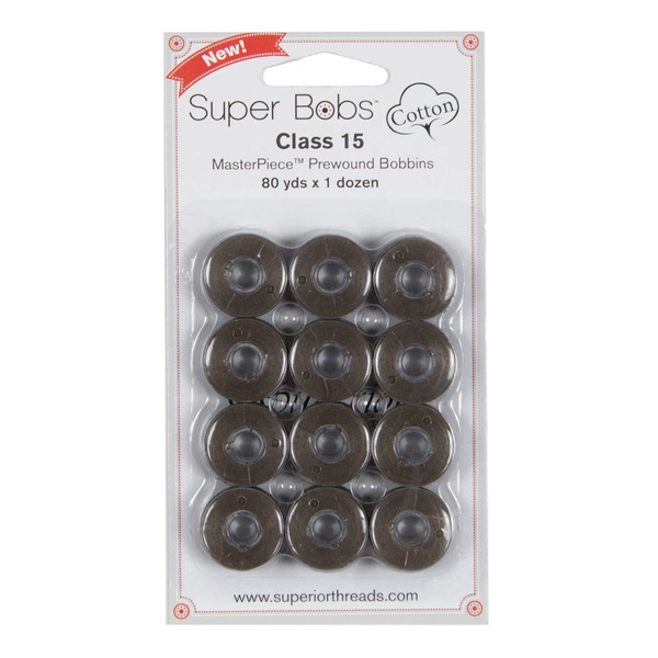 Superior Threads 150-12-181 Super Bobs MasterPiece Cotton 80yd Prewound Bobbins 12ct Class 15 Nightscape