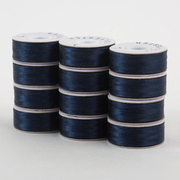 Superior Threads 300-12-609 SuperBobs Polyester Bobbin 12pk L-Style Dark Blue