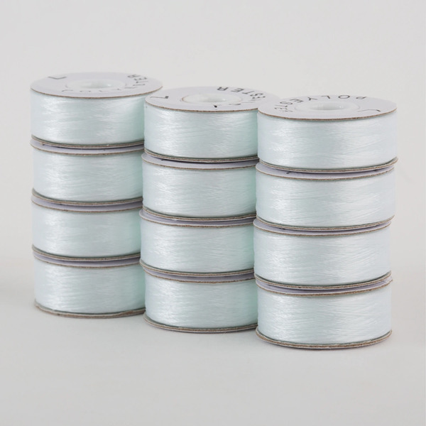 Superior Threads 300-12-621 SuperBobs Polyester Bobbin 12pk L-Style Lace White