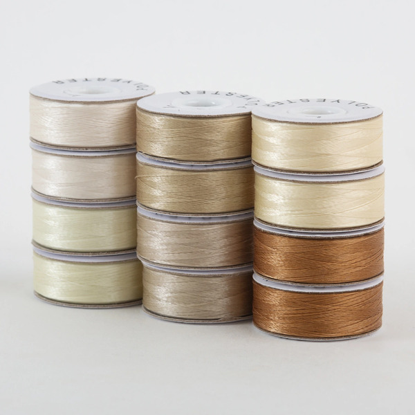Superior Threads 300-12-NEU SuperBobs Polyester Bobbin 12pk L-Style Neutral