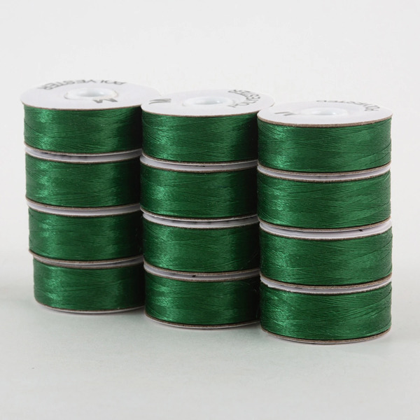 Superior Threads 301-12-612 SuperBobs Polyester Bobbin 12pk M-Style Green