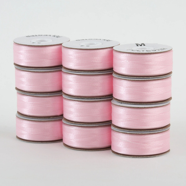 Superior Threads 301-12-628 SuperBobs Polyester Bobbin 12pk M-Style Baby Pink