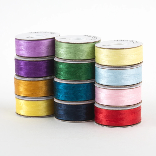 Superior Threads 301-12-RBW SuperBobs Polyester Bobbin 12pk M-Style Rainbow