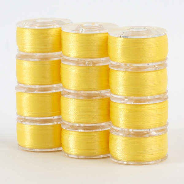 Superior Threads 302-12-601 SuperBobs Polyester Bobbin 12pk Class 15 Yellow